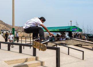 Reinauguran skate park del club zonal Cahuide en Ate Skate park club zonal Cahuide