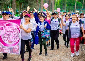 Serpar se une a la lucha contra el cáncer de mama Caminata Rosa en el Club Metropolitano Huáscar