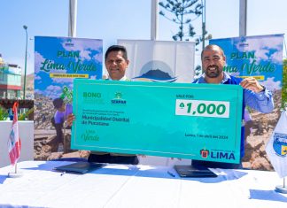 Serpar entregó primer “Bono Árbol” a la Municipalidad Distrital de Pucusana Primer bono de mil árboles del programa Lima Verde