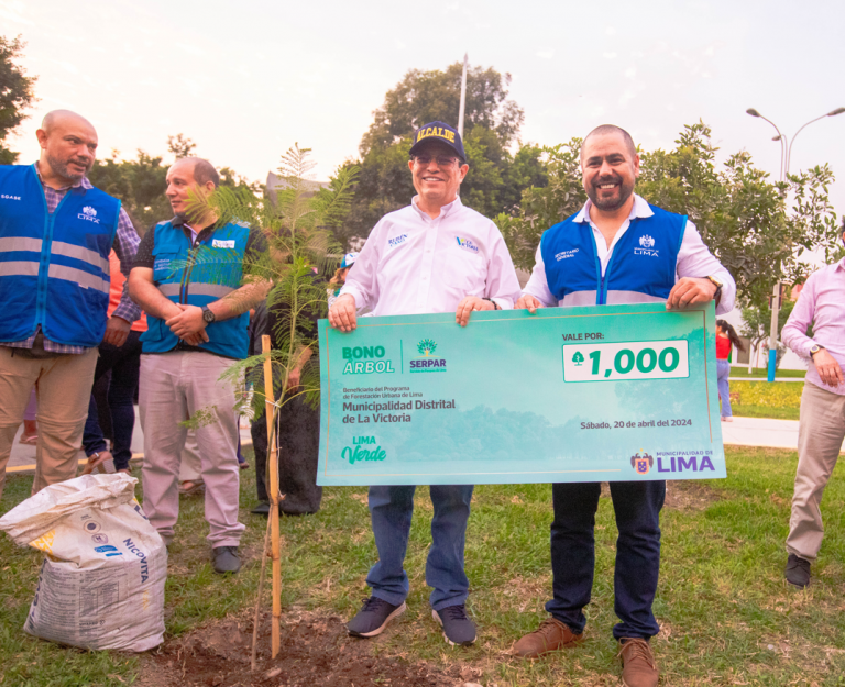 Serpar entregó Bono Árbol a la Municipalidad Distrital de La Victoria