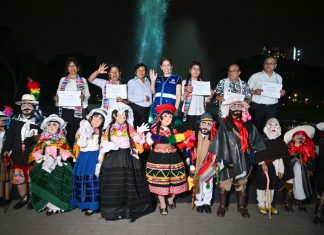 Niños con raíces jaujinas presentaron danza de la tunantada en el Circuito Mágico del Agua