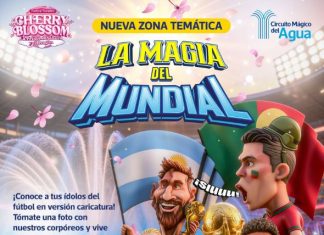 Vive la fiebre del fútbol en el Circuito Mágico del Agua